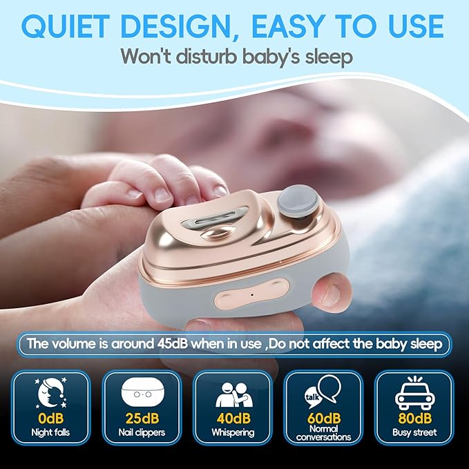 2026 Electric Nail Clipper with LED Light & 2 Speeds, New 2 in 1 Electric Nail Trimmer with Nail Clip Storage, 3 in 1 Design, USB Rechargeable Automatic Nail Clipper for Babies, Seniors and Adults