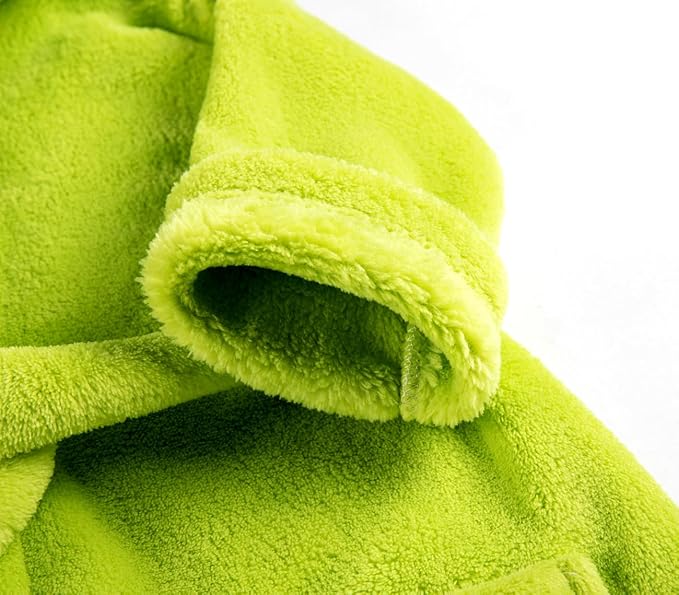 Kids Boys Girls Shark Soft Hooded Bathrobe Toddler Robe with Animal Hood