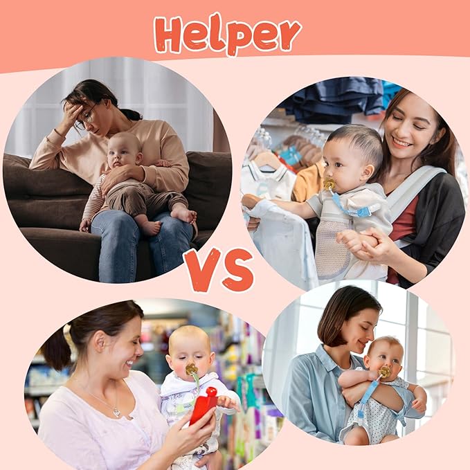 babygoal Floral Pacifier Clips, 6 Pack Binky Paci Holder Clips Leashes Fits Most Pacifiers and Binkies for Baby Girl & Boy Gift 6PS21