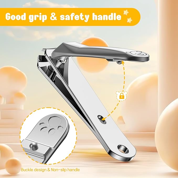 FVION Kids Nail Clippers, Small Jaw Baby Nail Clipper Trimmers for Infants and Toddlers, Precision Children Nail Clippers Nail Grooming Tool for Tiny Fingers and Toes - Silver