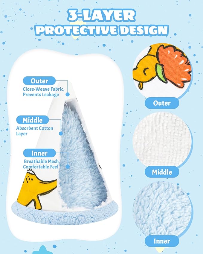 8 Pcs Coral Velvet Pee Covers Baby Boy, Strong Water Absorption Reusable Pee Shield, Diaper Changing Accessory for Baby Boys