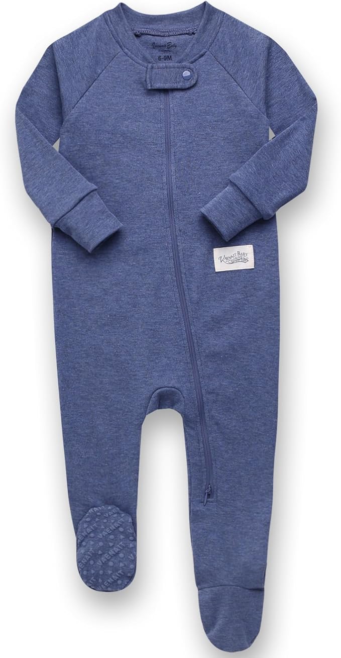 VAENAIT BABY Infant Toddler Boys Girls Modal Cotton Footed Pajamas One-Piece Romper Sleep and Play 0M-2T