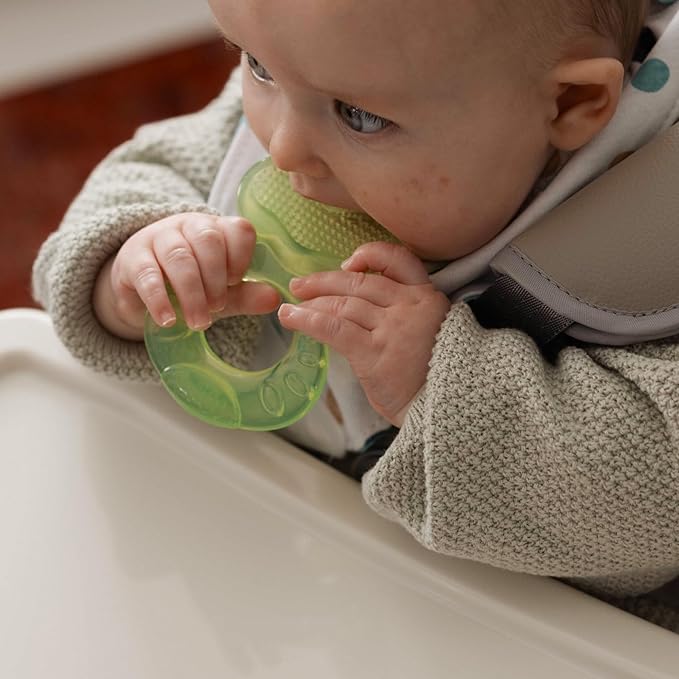 Nuby Three Step Teether Set, 3m+ | Soft and Hard Teething Surfaces (Pack of 6)