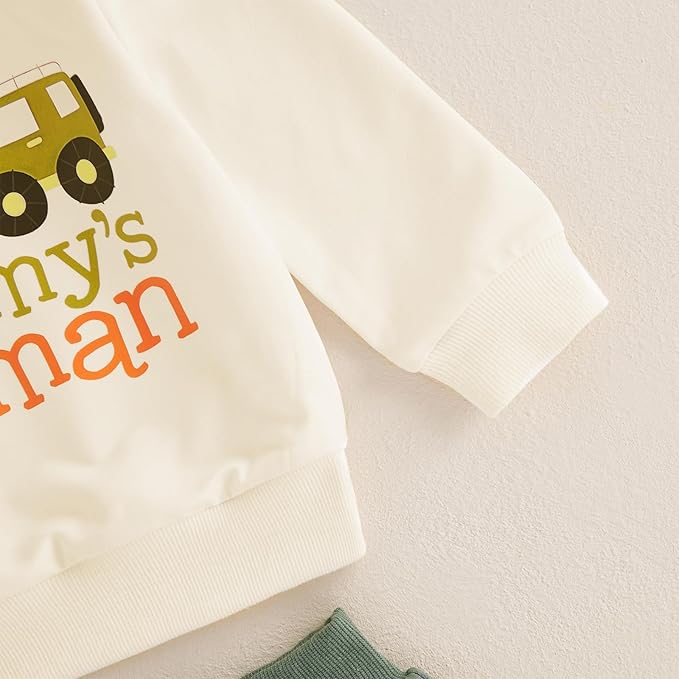 Baby Boy Fall Clothes Set Long Sleeve Letter Print Sweatshirt Pants Toddler Infant Outfits 6 12 18 24 Months 2T