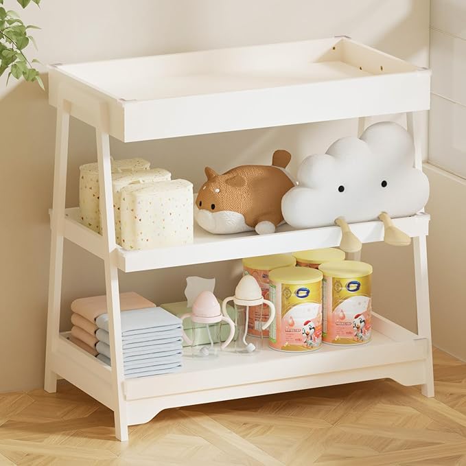 XJD Changing Table, Diaper Changing Station with Waterproof Pad，Baby Changing Table for Nursery Bedroom (White)