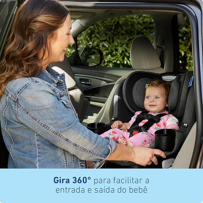 Graco EasyTurn 360 2-in-1 Convertible Car Seat, 360 Degree Rotating Infant to Toddler Rotating Car Seat, 2 Modes Forward and Rear Facing, Slim Design, Cyran