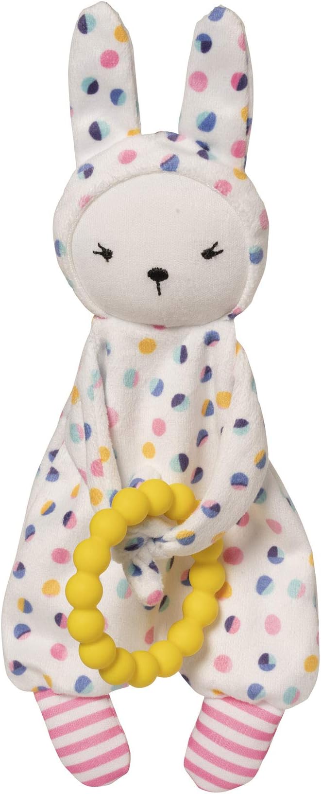 Manhattan Toy Cherry Blossom Days Baby Bunny Soothing Mini Blankie with Removable Silicone Teether
