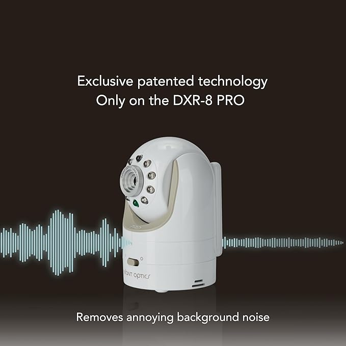 Infant Optics DXR-8 PRO Video Baby Monitor, 720P HD Resolution 5" Display, Patented A.N.R. (Active Noise Reduction), No WiFi, Pan Tilt Zoom, and Interchangeable Lenses (Pack of 2)