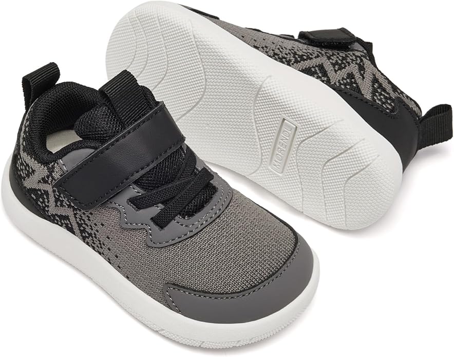 MORENDL Wide Toddler Shoes Baby Walking Shoes Boys & Girls Barefoot Sneakers Zero Drop Comfort Tennis Running Outdoor Activities