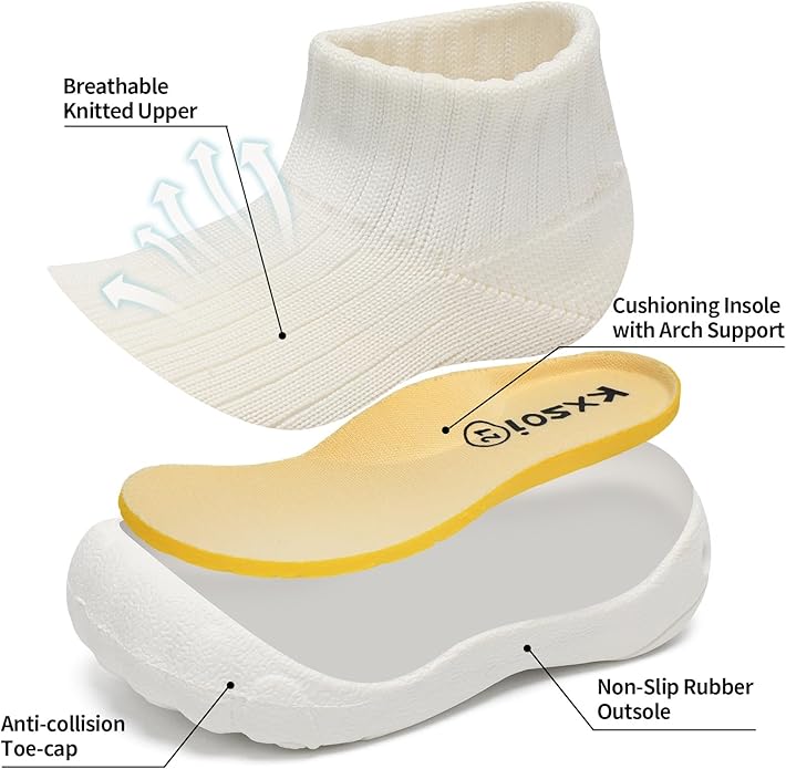 Baby Sock Shoes Breathable First Walking Shoes for Baby Girl Boy 6-24 Months Ultra-Light Infant Slippers Toddler Sneakers