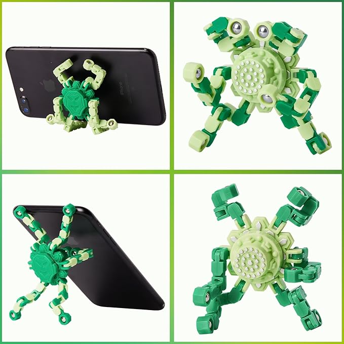 St. Patrick's Day Decorations Transformable Fidget Spinners for Kids and Adults Stress Relief Sensory Toys for Boys and Girls Fingertip Gyros for Party Favors Birthday Gifts for Kids