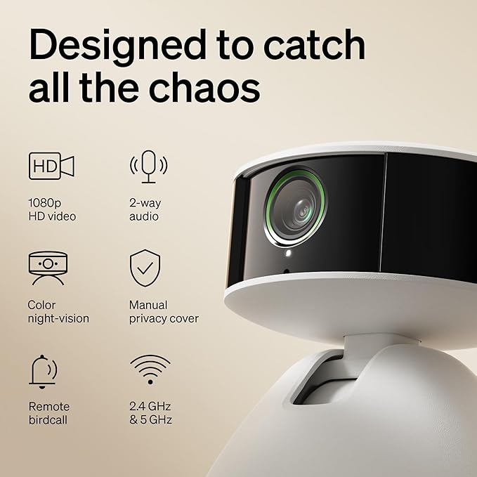 PETLIBRO AI Dog Camera Pet Camera Indoor with Phone App [Multi-Pet Recognition, Daily Activity Analysis & Smart Summaries] Cat Cam 360° View, 1080P Dog Cam Night Vision, 2-Way Audio Home Camera WiFi