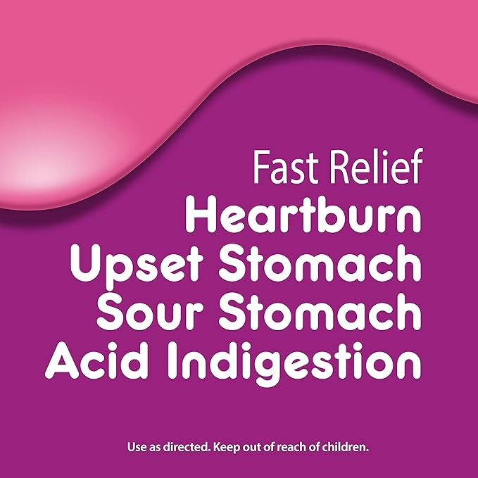 Pepto Kids Bubblegum Antacid Tablets Chewable, Upset Stomach Relief for Kids, Heartburn Relief, Acid Indigestion and Sour Stomach Relief, 72 Chewable Tablets (3x24 ct)