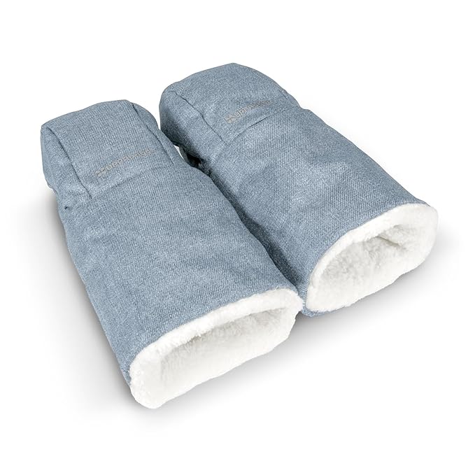 UPPAbaby CozyHandmuff - Easily Attaches to Stroller Handlebars - Ultra-Plush, Weather-Proof Hand Protection - Gregory (Blue Mélange)