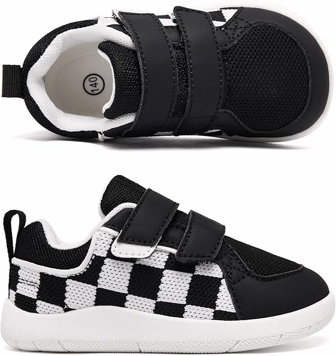 MORENDL Boys & Girls Walking Shoes 0-4 Years Baby Wide Toe Box Barefoot Shoes Toddler Sneakers