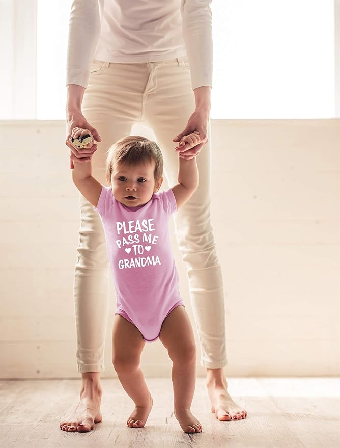 CBTwear Please Pass Me To Grandma Baby Bodysuit Funny Infant Outfit Cute Newborn Clothes Unisex Romper