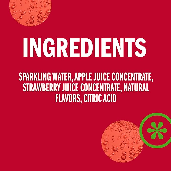 IZZE Sparkling Water Juice Beverage Blend, Strawberry, No Sugar Added, 8.4 FL OZ, 24 Cans (Pack of 2)