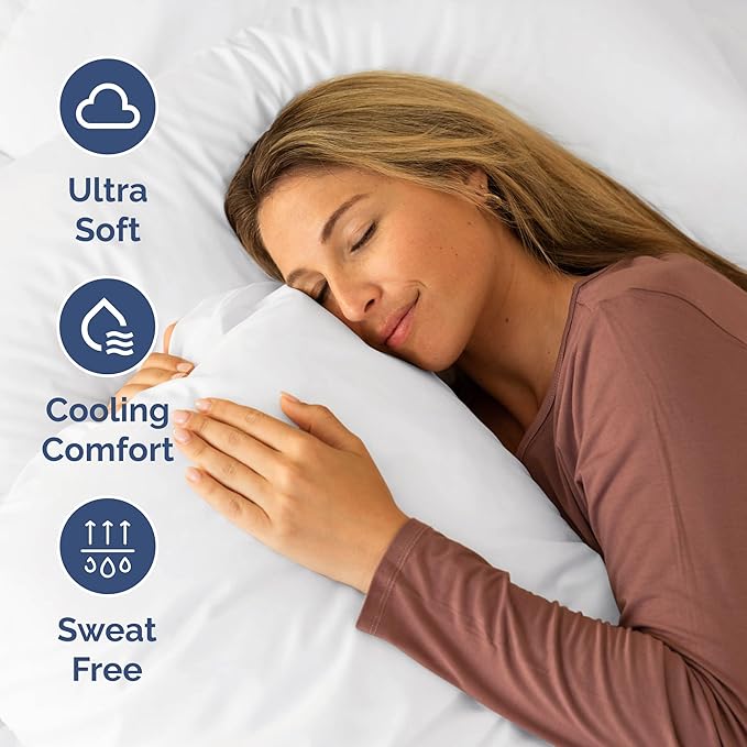 RV Short Queen Sheet Set 60 X 75 - 4 Piece RV Short Queen Bed Sheets - Ultra Soft, Breathable & Cooling - Designed for Bunks, Trailers & Camper - Fits 8” to 12" Mattress - Hotel Luxury Bedding - White