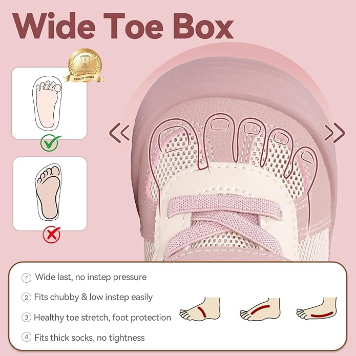 TARANIS Infant/Toddler Shoes Baby Sneaker Boy Girl First Walking Shoes Lightweight Non-Slip Newborn Crib Shoes