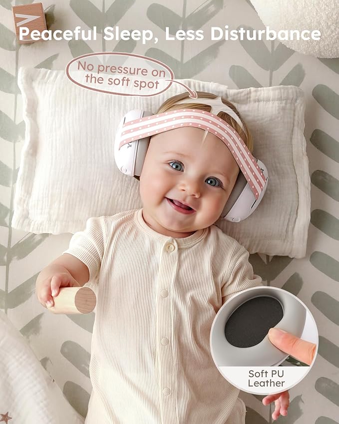 Yoofoss Baby Ear Muffs Noise Protection for Infant and Babies Up to 36 Months - Noise Cancelling Headphones for Ear Protection, Sleep, Travel Baby Essentials