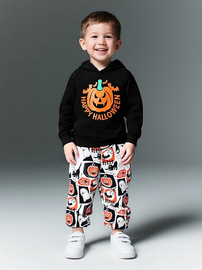 2-6T Toddler Baby Boy Clothes Color Blocking Hoodies + Pants Fall Winter Outfits