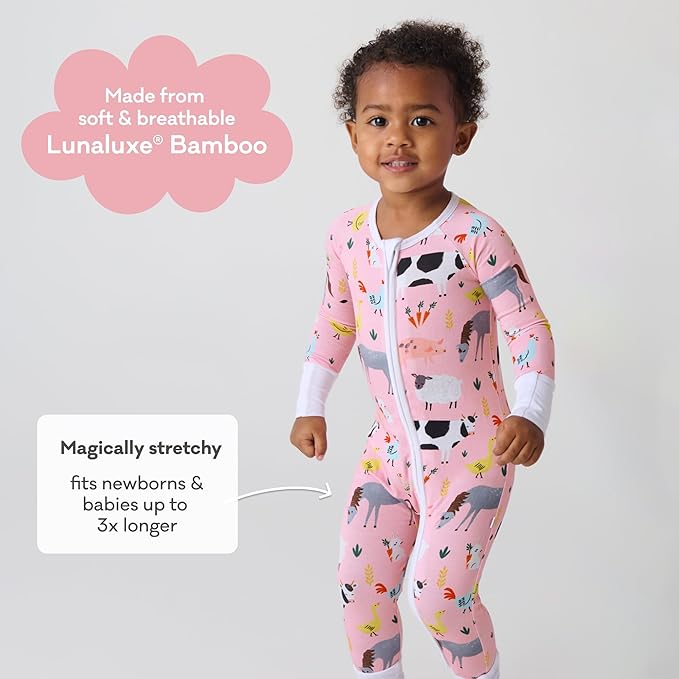 Little Sleepies Pajamas for Baby Boys & Girls, Viscose from Bamboo Baby Pajamas, Preemie & Newborn Sleepers, 2-Way Zipper PJs