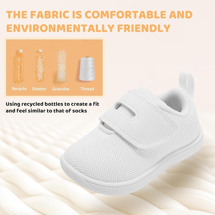 Baby Boy Girl Wide Toe Box Shoes Toddler Barefoot Shoe Non-Slip First Walking Infant Sneakers 6 9 12 18 24 Month