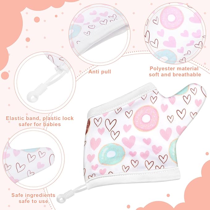 Seematn 4 Pairs Thumb Sucking Stop for Kids Breathable Thumb Suck Guard for Baby Toddler Stop Sucking Fingers Nail Biting Gloves(3-6 Years,Unicorn)