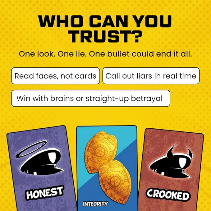 Pull the Pin Games Good Cop Bad Cop - Board Games & Card Games for Epic Fun - Hidden Identity Party Card Game - Fast-Paced Social Deduction - Easy to Learn - 4-8 Players - Award-Winning Family Game