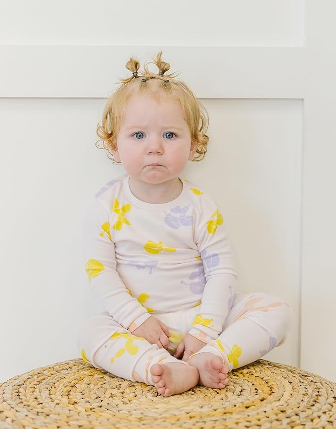moimoln Sibling Matching 6M-8Y Soft Warm Cotton Modal Character Long Sleeve Snug-Fit Pajama Long Sleeve Sleepwear Daily