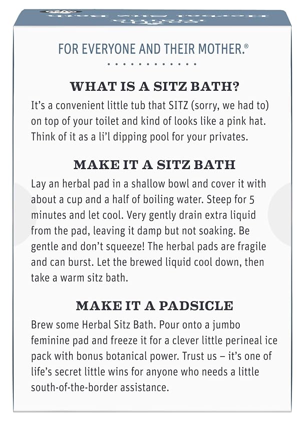 Earth Mama Herbal Sitz Bath | Pregnancy & Postpartum Essentials, Soothing Sitz Bath for Hemorrhoids with Witch Hazel, & Calendula, 6-Count (2-Pack)