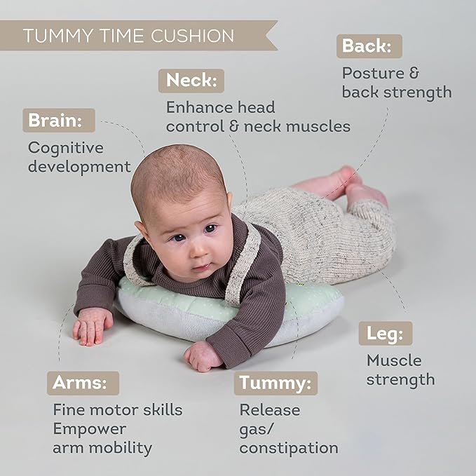 Taf Toys Tummy Time Double-Sided Crinkle Book & Baby Development Tummy Time Support Toy, Sensory Stimulation for Newborns 0-6 Months Sensory Toys