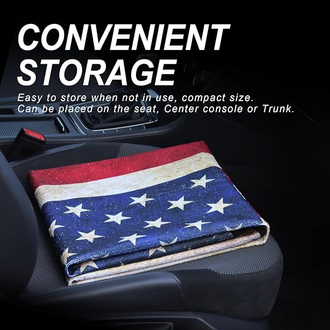 Sweat Towel Car Seat Cover Protector Front Seats for Gym Workout, Running, Swimming, Beach and Hiking, Waterproof Universal Seat Cover for Car, Truck, Van & SUV (1pcs Front Seat)