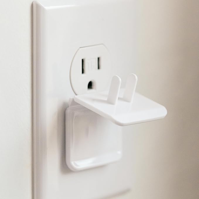 White Double Outlet Covers Baby Proofing (20 Pack, 40 Sockets) | Baby Proof Plug Covers for Electrical Outlets | Safe & Secure Baby Safety Products | Childproof Socket Covers Protect Toddlers & Babies