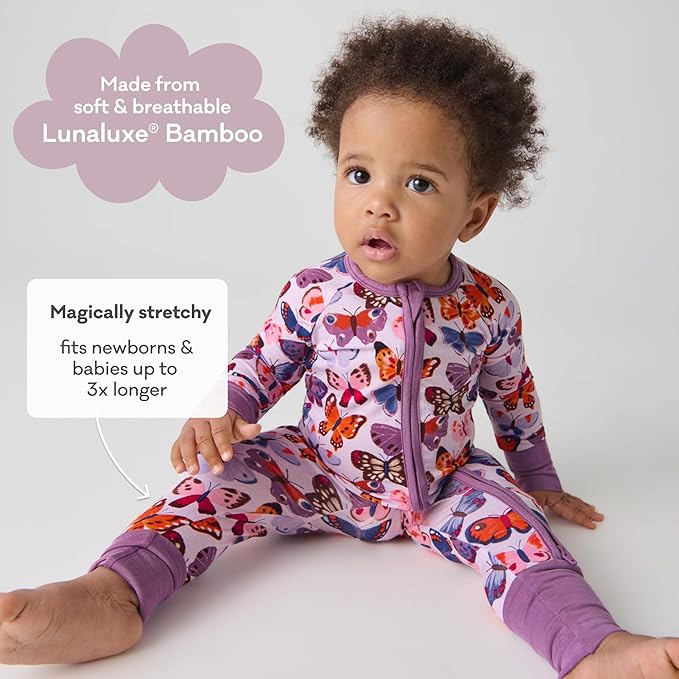 Little Sleepies Pajamas for Baby Boys & Girls, Viscose from Bamboo Baby Pajamas, Preemie & Newborn Sleepers, 2-Way Zipper PJs