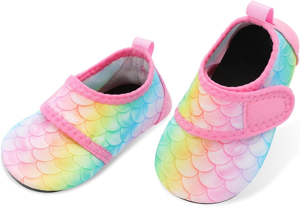 JIASUQI Baby Boys and Girls Barefoot Swim Water Skin Shoes Aqua Socks for Beach Swim Pool