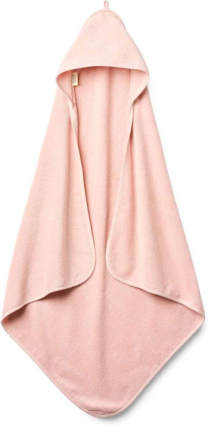 Baby Hooded Towel – Organic Cotton Baby Bath Towels – Baby Towels, Baby Bath Towels for Baby Boy, Baby Girl, 32" x 32" Super-Soft and Absorbent Baby Towels for Newborn (Blush)