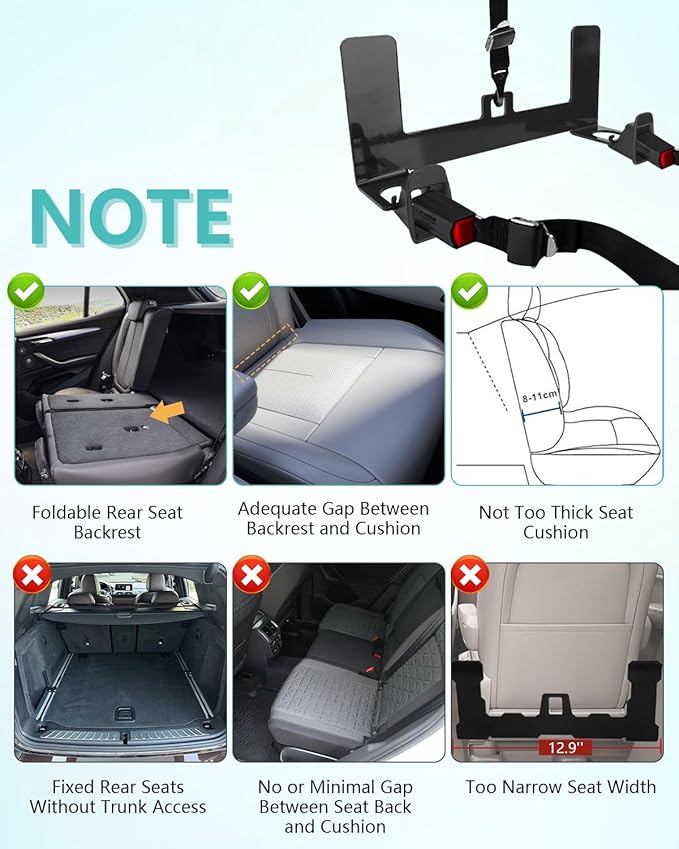 Car Seat Latch Anchor Child Safety Seat Tether Kit Steel ISOFIX Latch Adapter for ISOFIX Interface Restraint Anchor Mounting Kit