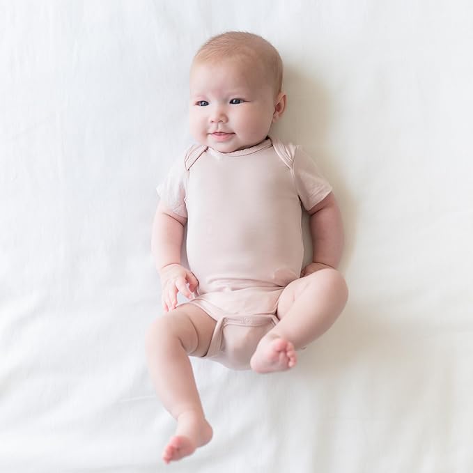 KYTE BABY Short Sleeve Unisex Baby Bodysuits, Rayon Made From Bamboo Material