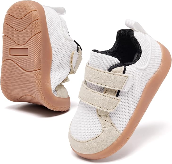 MORENDL Boys & Girls Walking Shoes 0-4 Years Baby Wide Toe Box Barefoot Shoes Toddler Sneakers