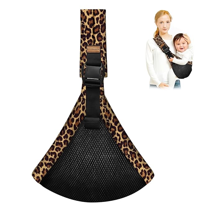 Baby Sling Carrier,Toddler Carrier,2026 New Baby Sling,Breathable and Adjustable Sling,Non-Slip Hip Seat Carrying 10-30lbs(Mesh,Leopard Print)