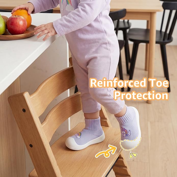 STQ Baby Socks Shoes Toddler Wide Toe Box Non-Slip Slippers Infant Walking Shoe Soft Baby Boys Girls Lightweight Sneakers