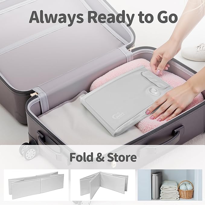 Baby Bathtub, Bath Essentials for Boys Girls, Collapsible & Portable Bathtub for 6M-3Y Infant Toddler, Baby Shower Gifts & Registry Search, Beach Vacation Travel Essential for Newborn, Toddler, Kids