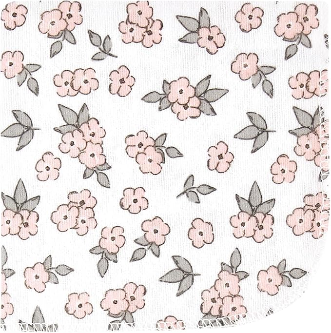 Hudson Baby Unisex Baby Flannel Cotton Washcloths 10-Pack, Wild Forest Pink, One Size