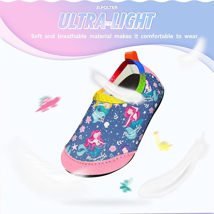 Baby Boys and Girls Swim Water Shoes Barefoot Aqua Socks Non-Slip for Beach Pool Toddler Kids