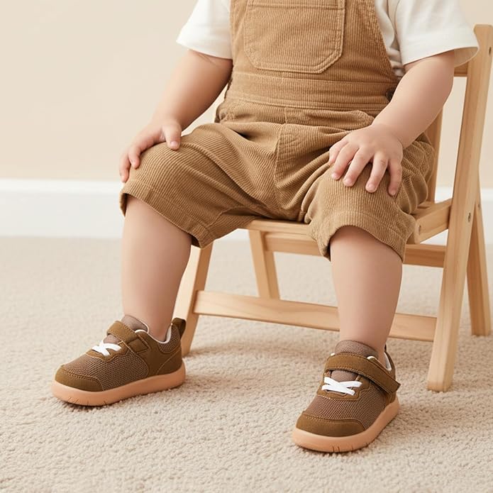 Wide Toe Box Toddler Shoes Baby First Walking Shoe Boys Girls Non-Slip Zero Drop Minimalist Tennis Sneakers