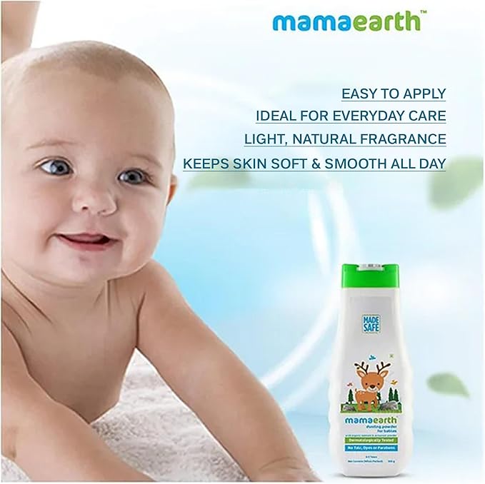 Mamaearth Baby Powder with Organic Oatmeal & Arrowroot 5.29 Oz (150g)
