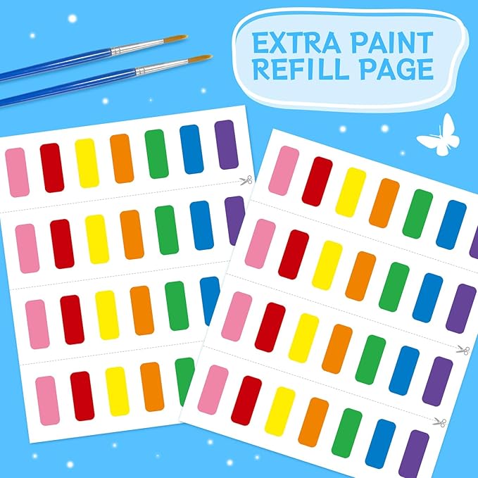 SOCOLER Paint with Water Coloring Books for Toddlers,Sea World Theme Mess Free Watercolor Painting Papers for Kids Water Color Paint Kit Art Craft Gift for Ages 1-3,4-8