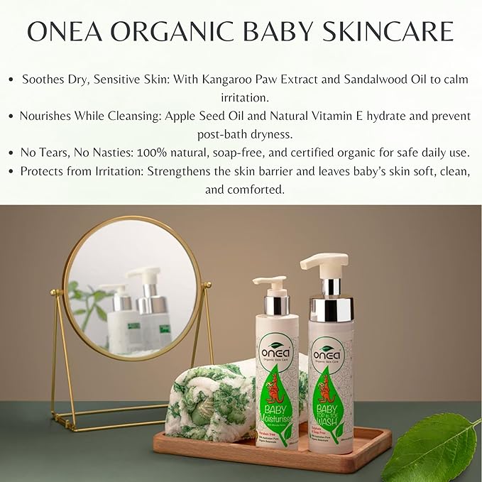 ONEA Baby Top to Toe Wash - Tear-Free Baby Shampoo and Body Wash for Sensitive Skin - Hydrating and Gentle Bath Infused with Kakadu Plum - 6.8 oz