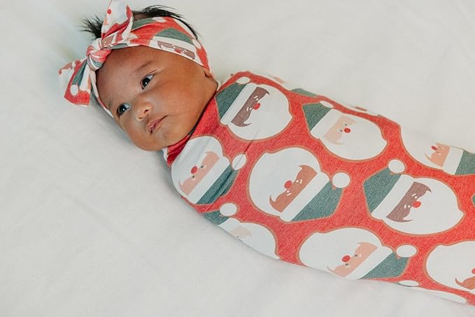 Copper Pearl Large Premium Knit Baby Swaddle Receiving Blanket Claus